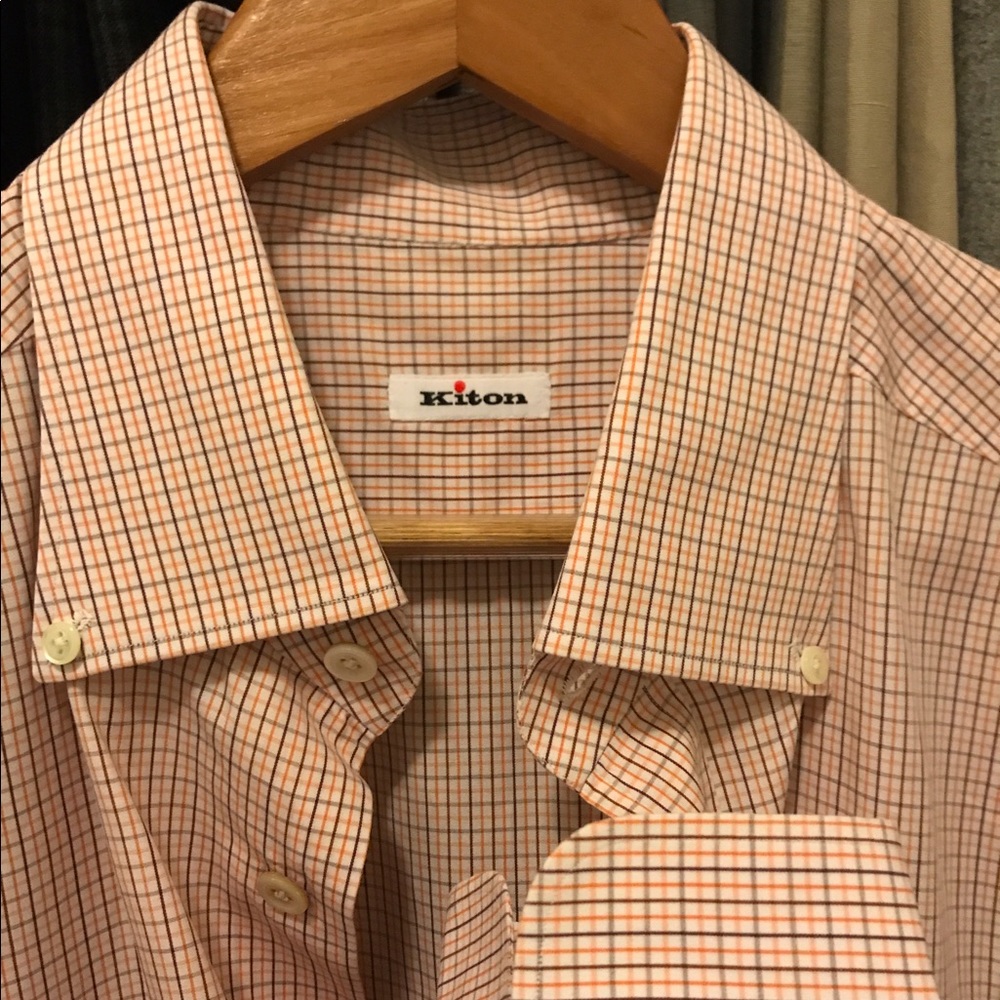 NWT Kiton Shirt 16 / 41 RICH $695 retail