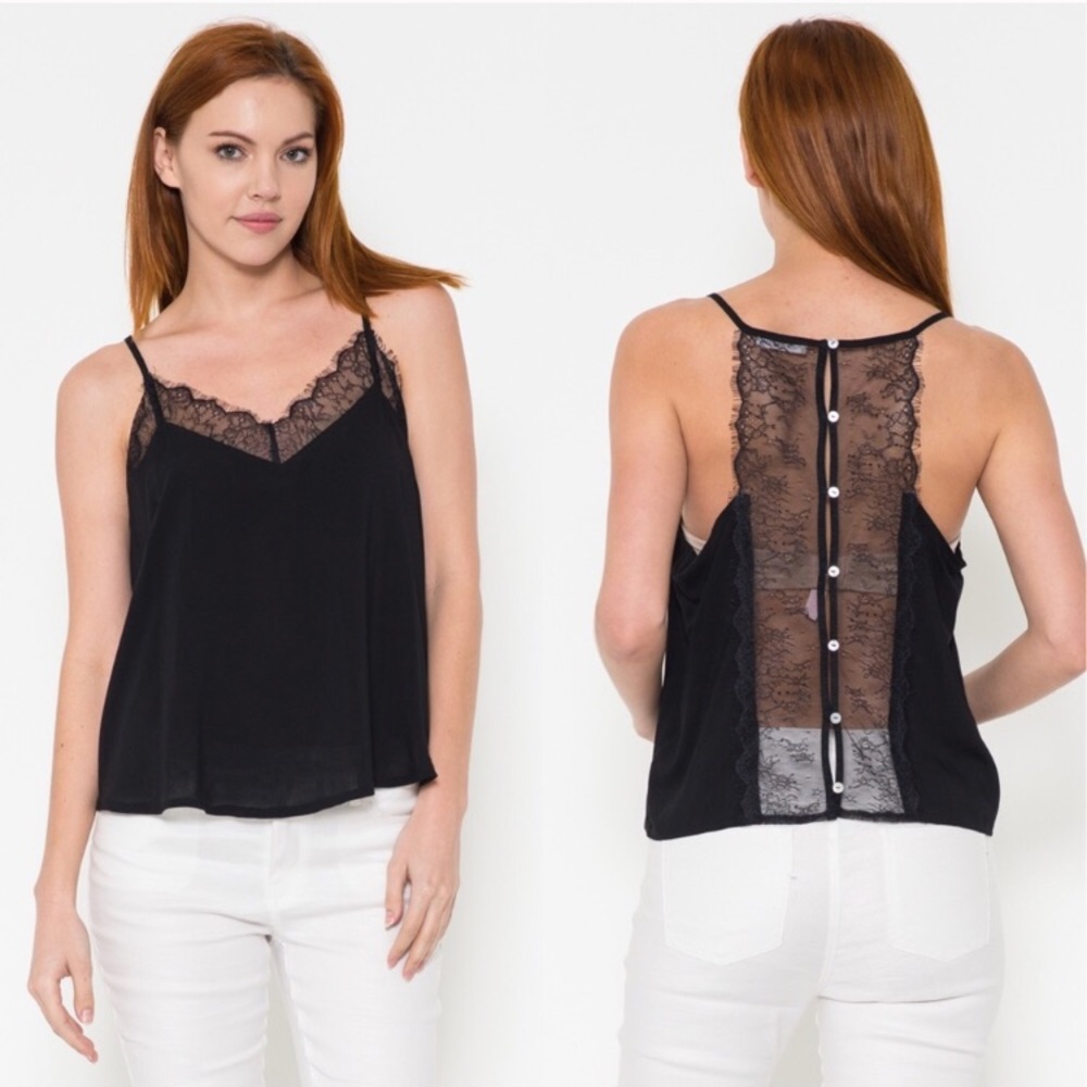NWT Black Lace Tank