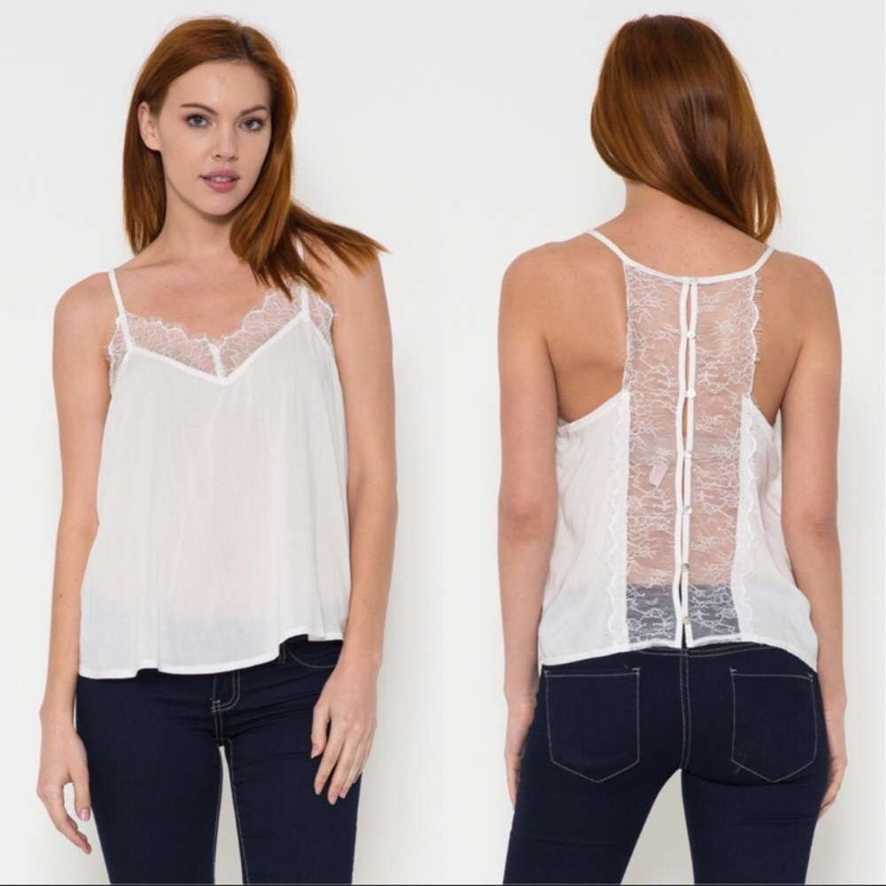 NWT White Lace Top