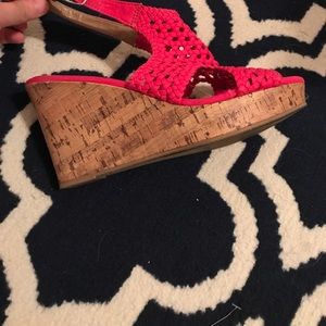 Wedges that I wore with the pink dress...