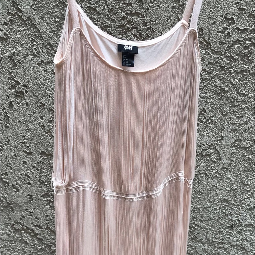 Pink fringe Party dress