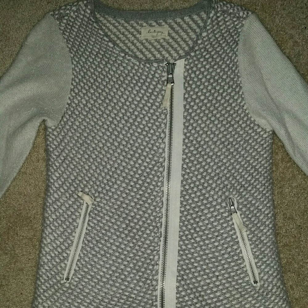 Grey& White Cardigan