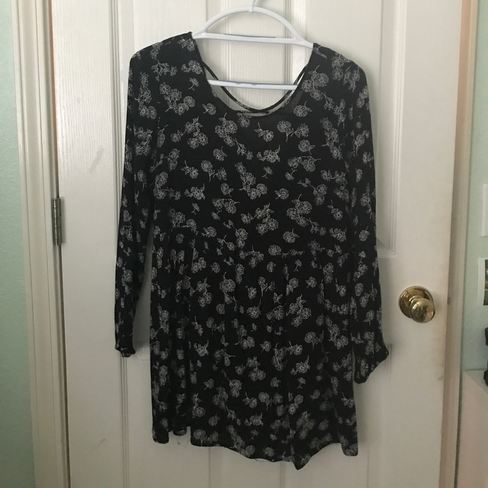 Black&White Floral Dress