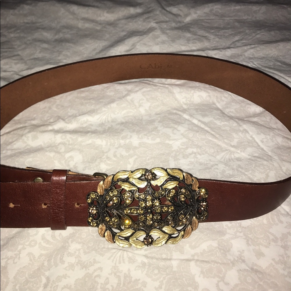 Brown leather belt
