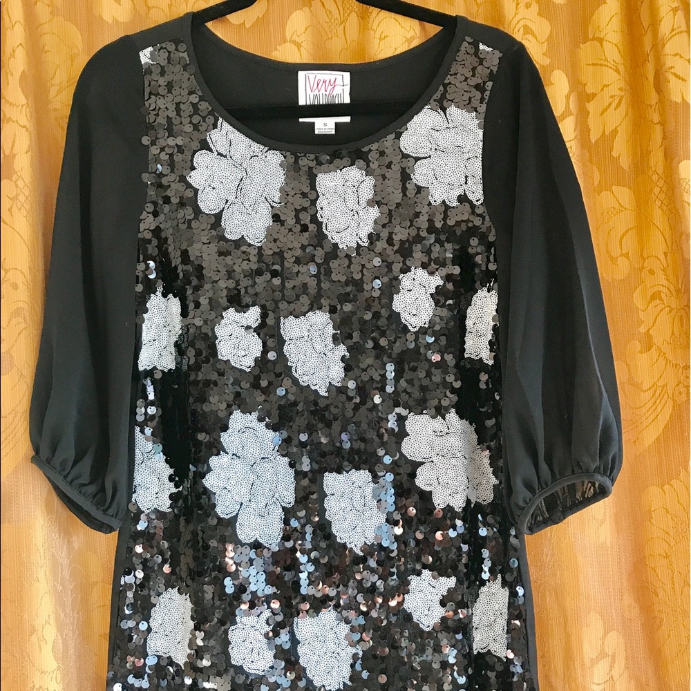 Black sequin blouse