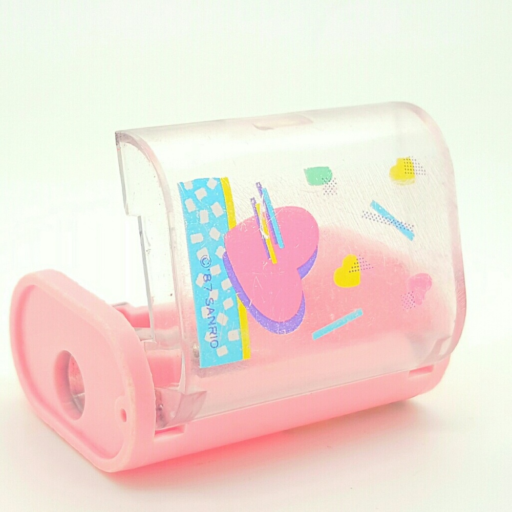 Vintage Sanrio Hearts Pencil Sharpener 1988
