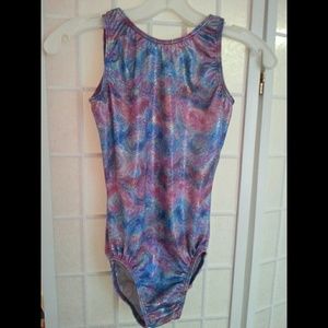 Blue and Purple Gymnastics Uniform
