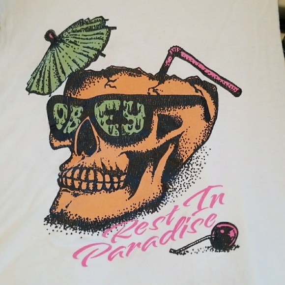 Obey Tops - Obey Rest in Paradise Muscle tee. M