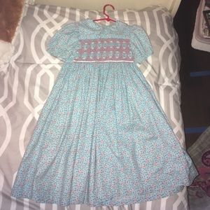 Smocked girls dress