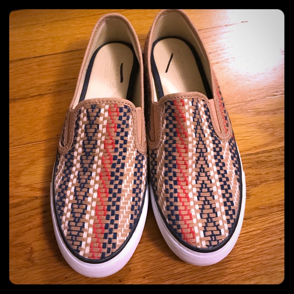 Sperry for Jcrew cross stitch loafer