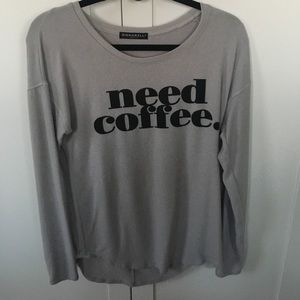 Signorelli Need Coffee super soft sweater in XS.