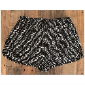 Forever 21 Black/Cream Polka Dot Printed Shorts