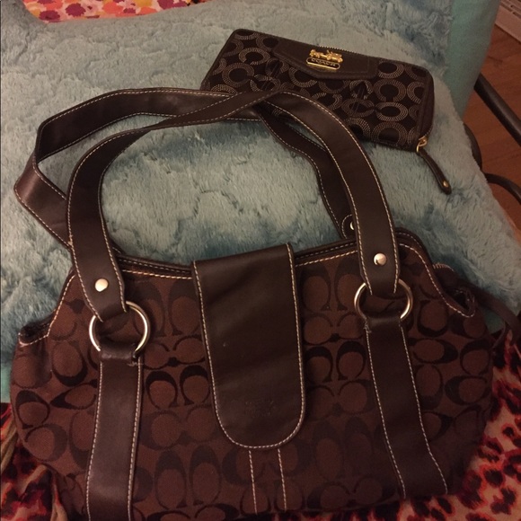 Brown Coach Bag and wallet - Picture 4 of 4