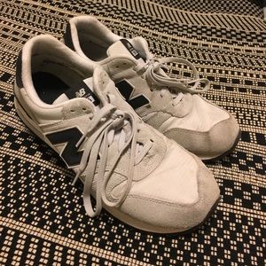 Men's New Balance White Suede Sneakers Size 12