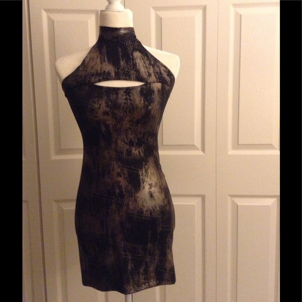 Mandee slitted party mini dress
