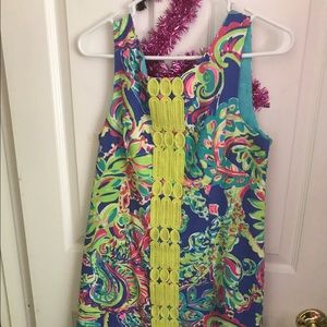 Delia Shift Dress in multi toucan play