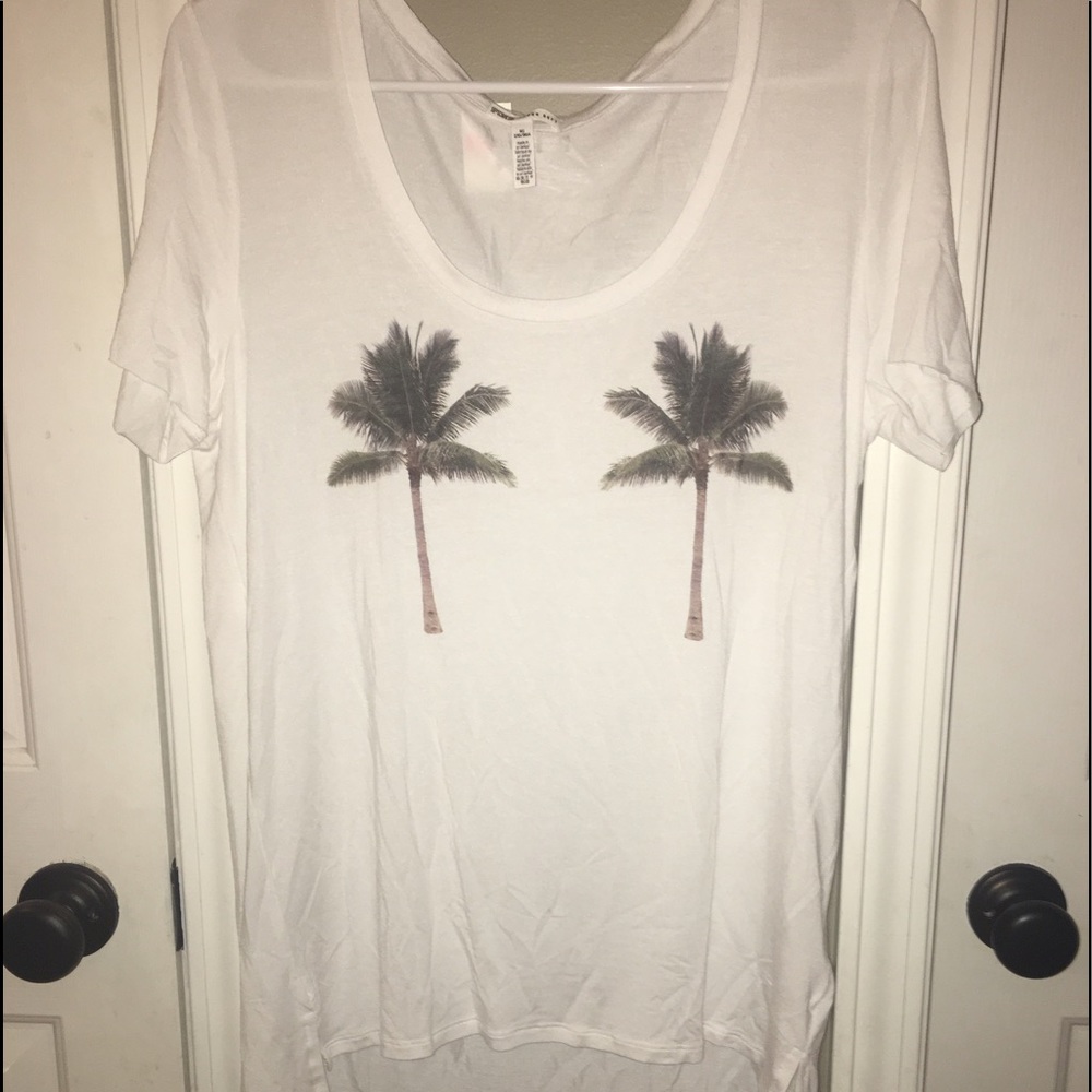 VS PINK super soft tee palm trees