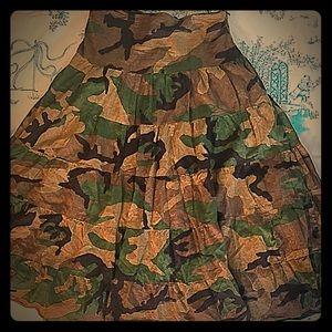 ADORABLE Fully lined CAMO Ruffled Tier Skirt
