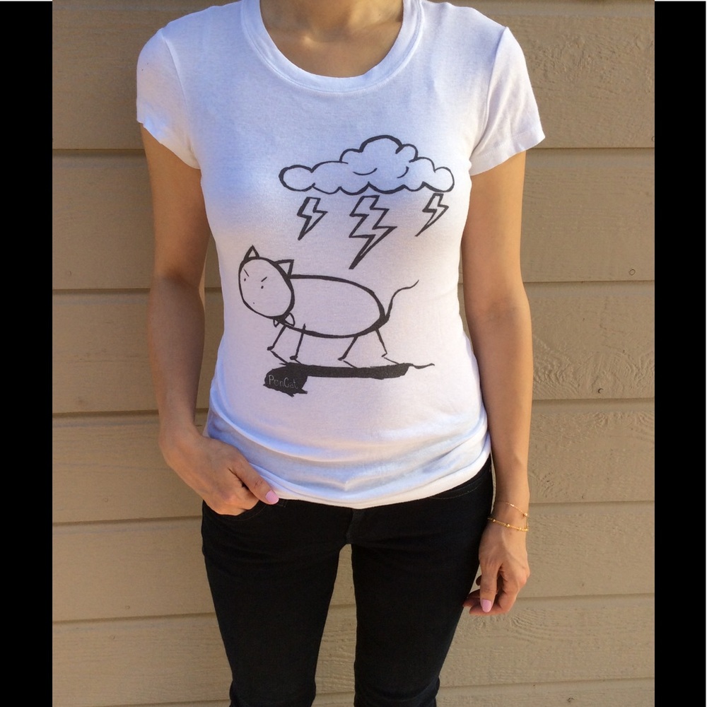 "PonCat Arrives" classic women's slim fit tee - Picture 2 of 3