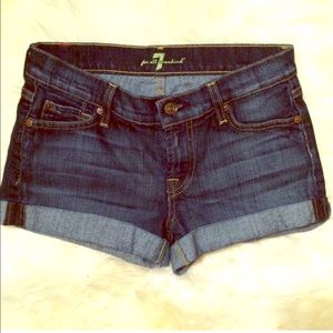 7 for all mankind jean shorts