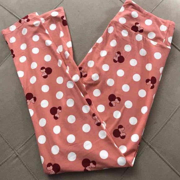Disney OS Pink Polkadot leggings - Picture 1 of 3