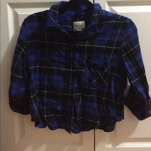 CROPPED PLAID FLANNEL