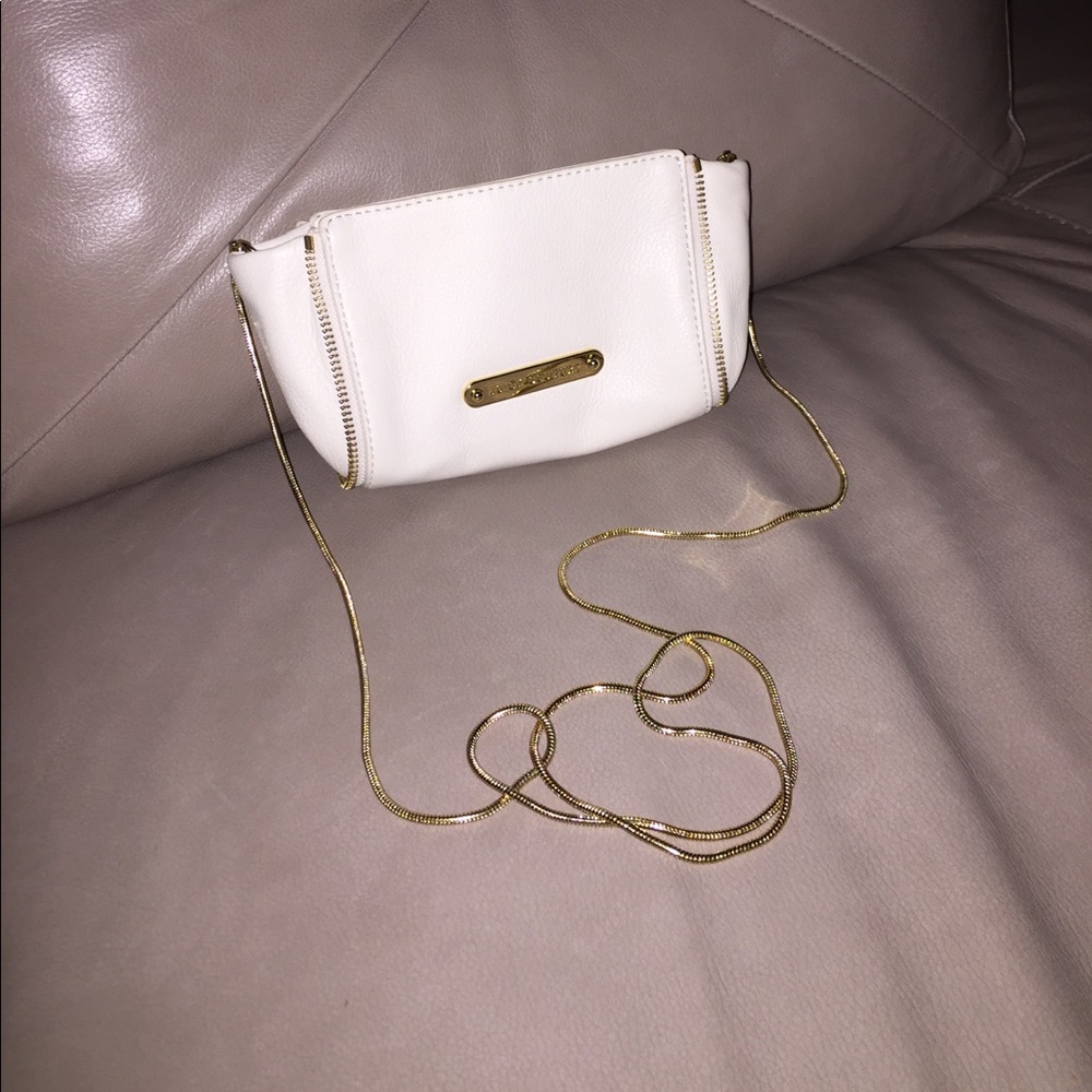 Juicy Couture Leather Cream Crossbody Purse