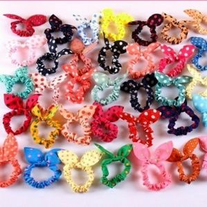 🆕5/$10 BUNNY EAR SCRUNCHIES*YOUR PICK