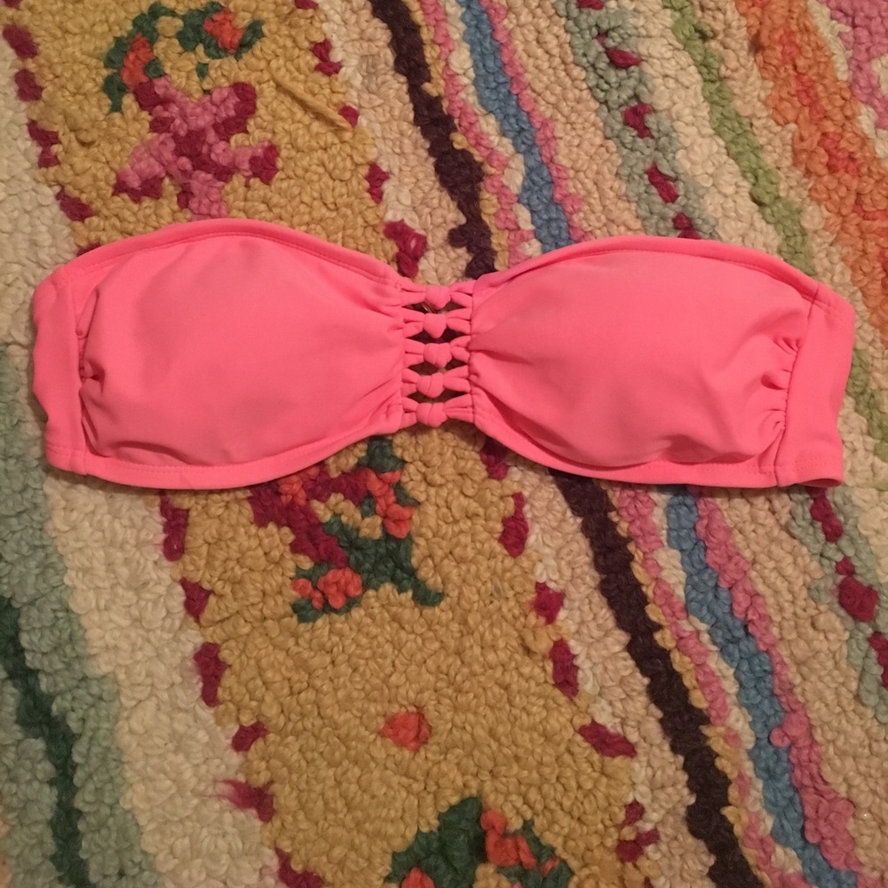 Pink Bandeau Bikini Top