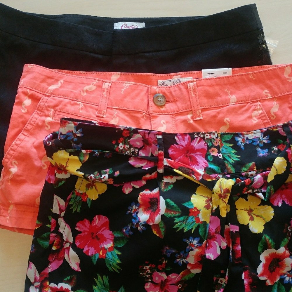 3 NEW pairs of shorts Size 9