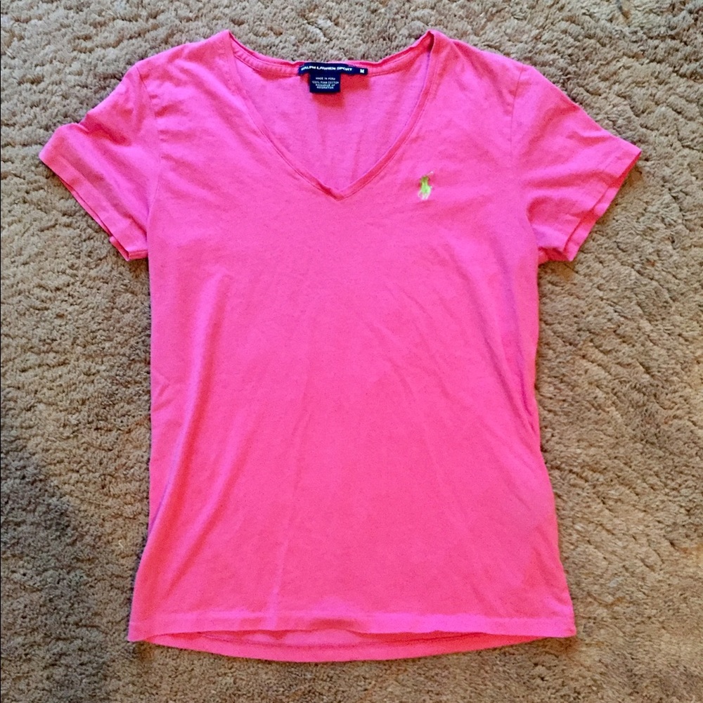 💕Pink with Green 🐎 Ralph Lauren Tshirt💕