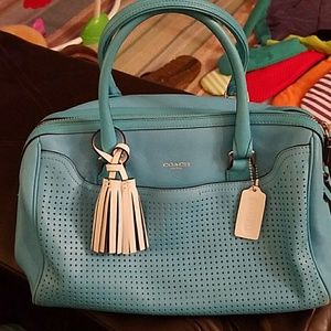 Coach Legacy Haley Satchel Perforated Leather