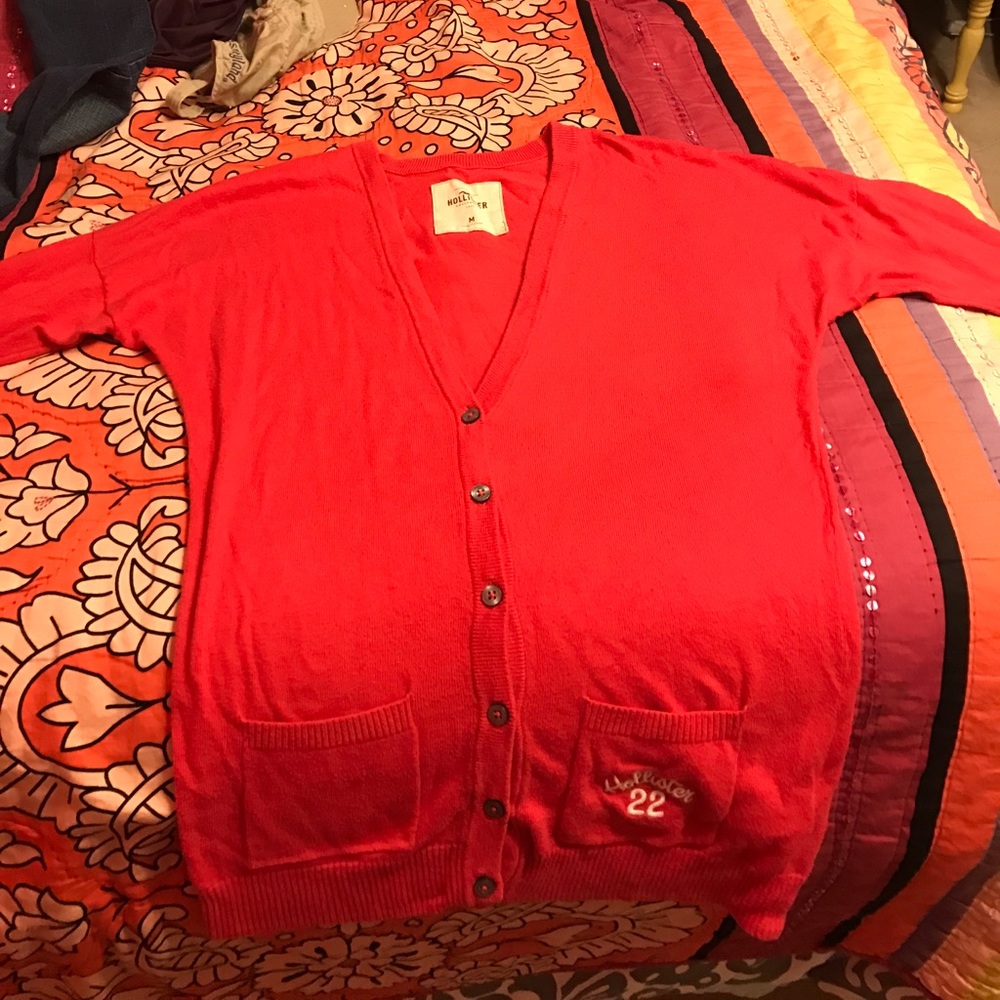 Pink Hollister cardigan