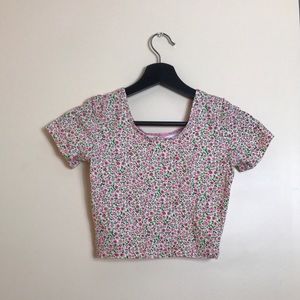 American Apparel Floral Crop Top Size Small