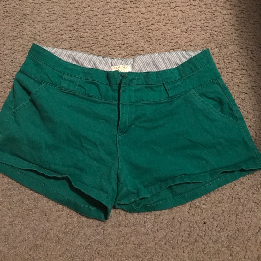 Green shorty shorts
