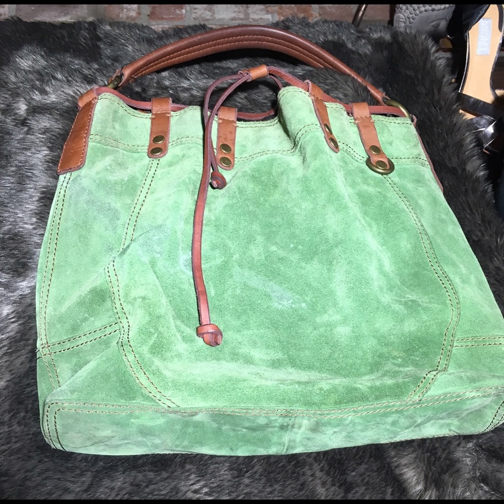 Lucky Brand suede green bag