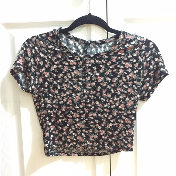 CROPPED FLORAL TOP - Picture 1 of 1