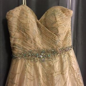 Strapless Champagne dress