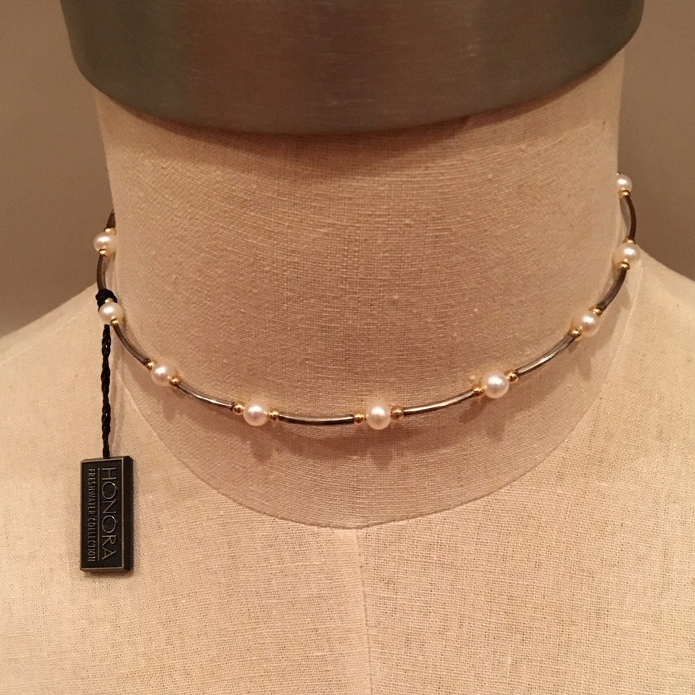 Honora Freshwater Pearl 14K Gold & Sterling Choker