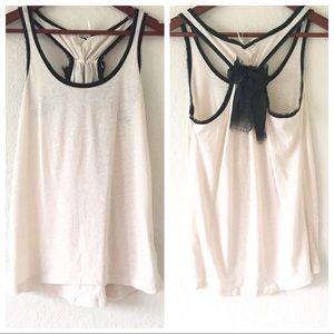 {Urban Outfitters} Kimchi Blue Cream Bow Tank Top