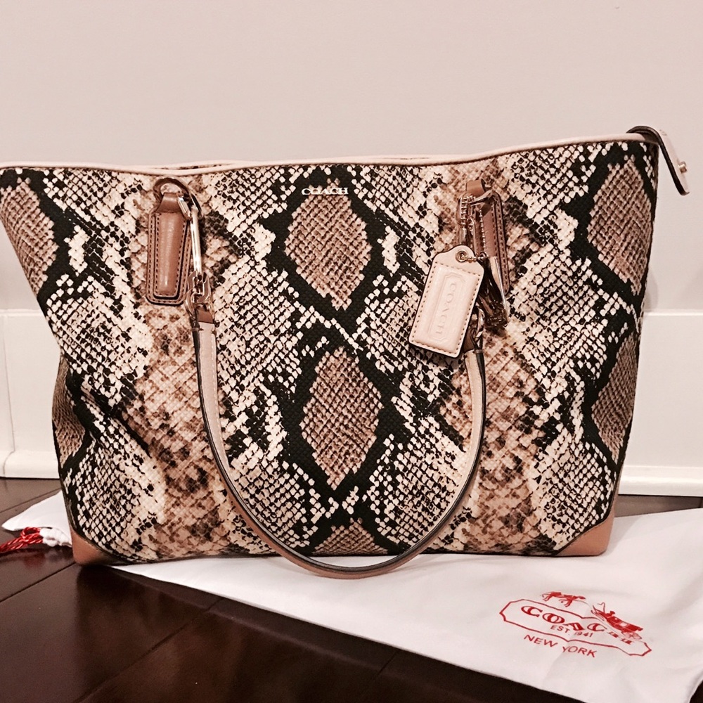 Coach Python Print Madison Tote