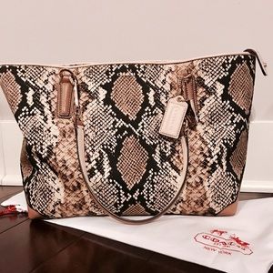 Coach Python Print Madison Tote