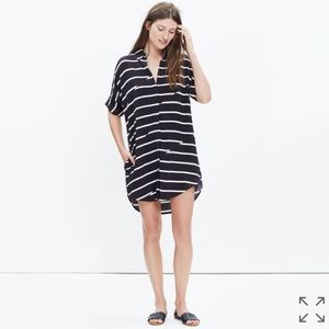 Madewell Black Breakstripe Courier Dress