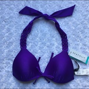 Seafolly purple bikini top
