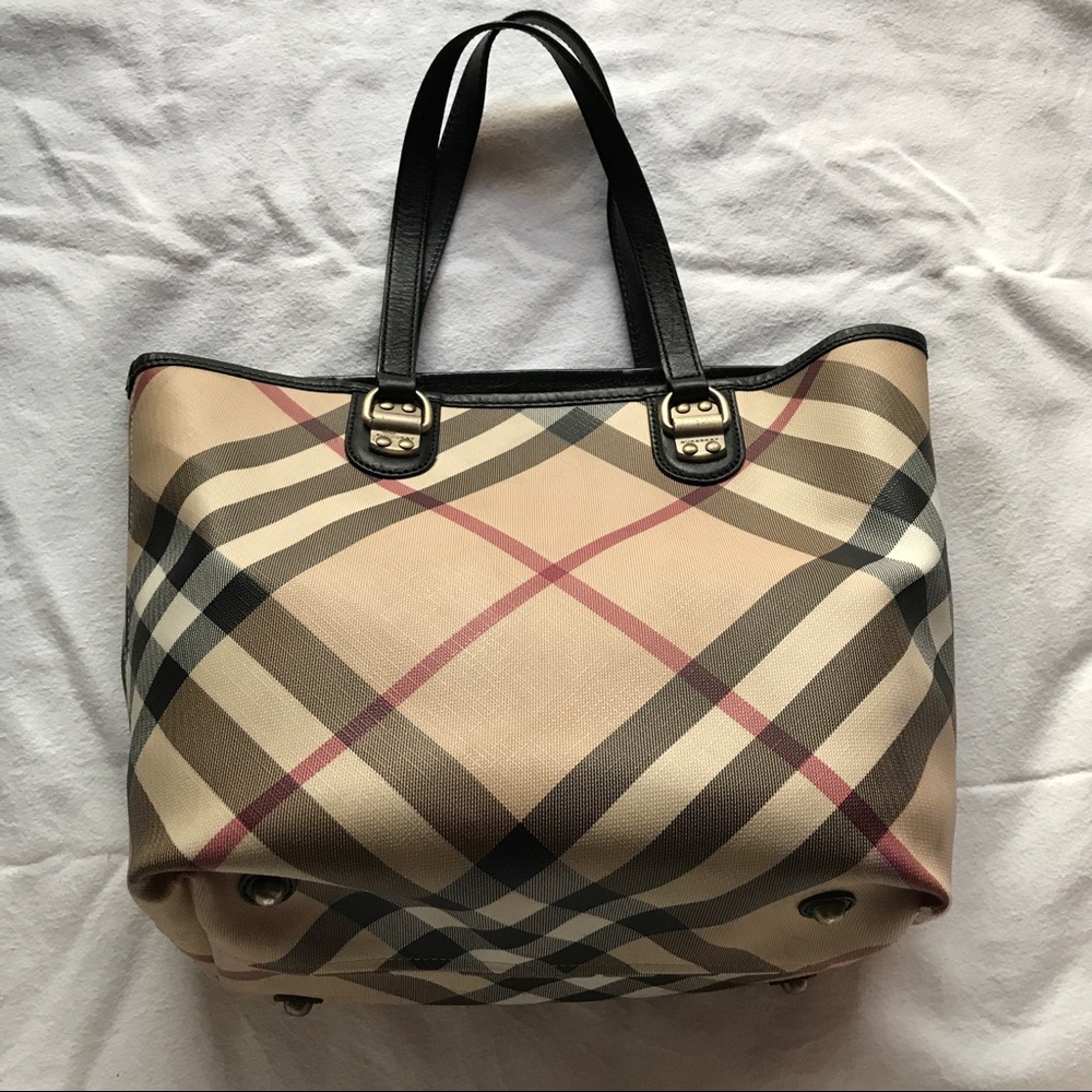 Burberry Nova Check Small Tote Back