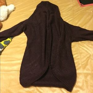 Purple/burgundy sweater cardigan