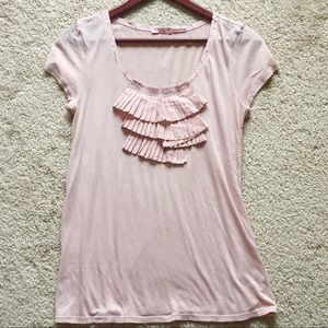 {Juicy Couture} Pink Ruffles Pleated Top Blouse