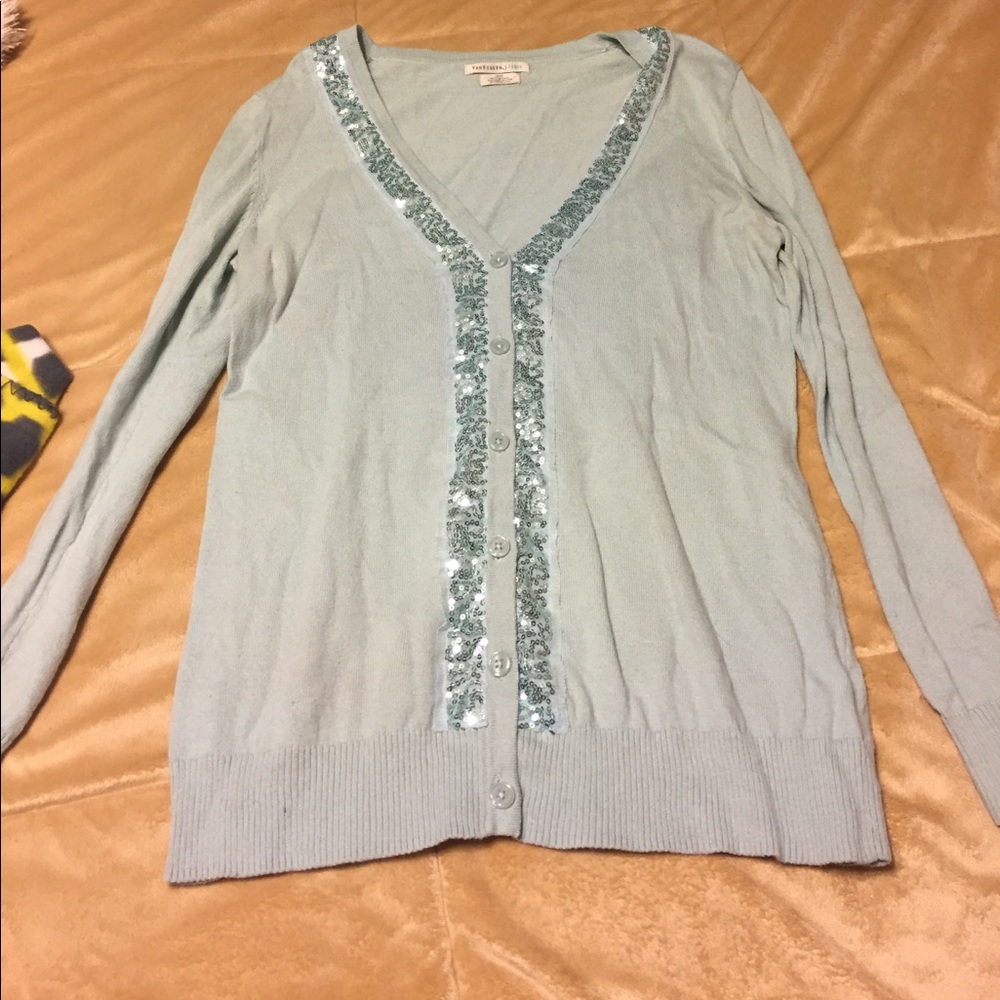 Blue sweater with sparkles
