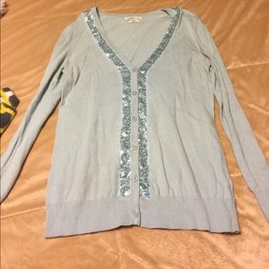Blue sweater with sparkles
