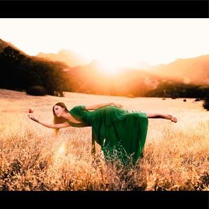 Green maxi multi way dress